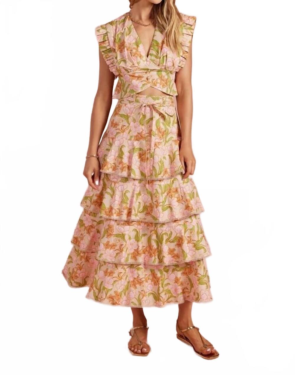 NEW STRUT & BOLT bloom meadow top in pink